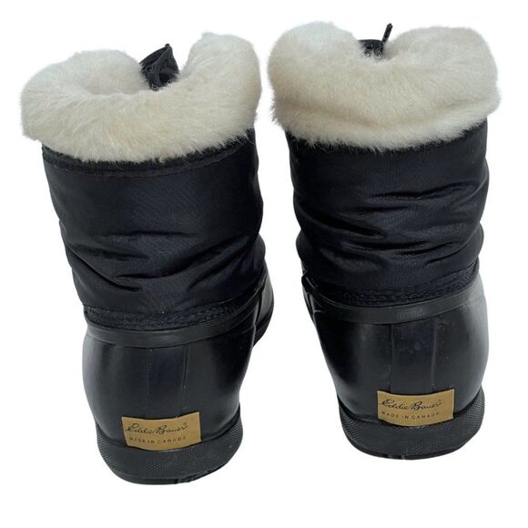 Winter Black Lace up Warm Lined Waterproof Boots  Size 10 - Picture 6 of 10